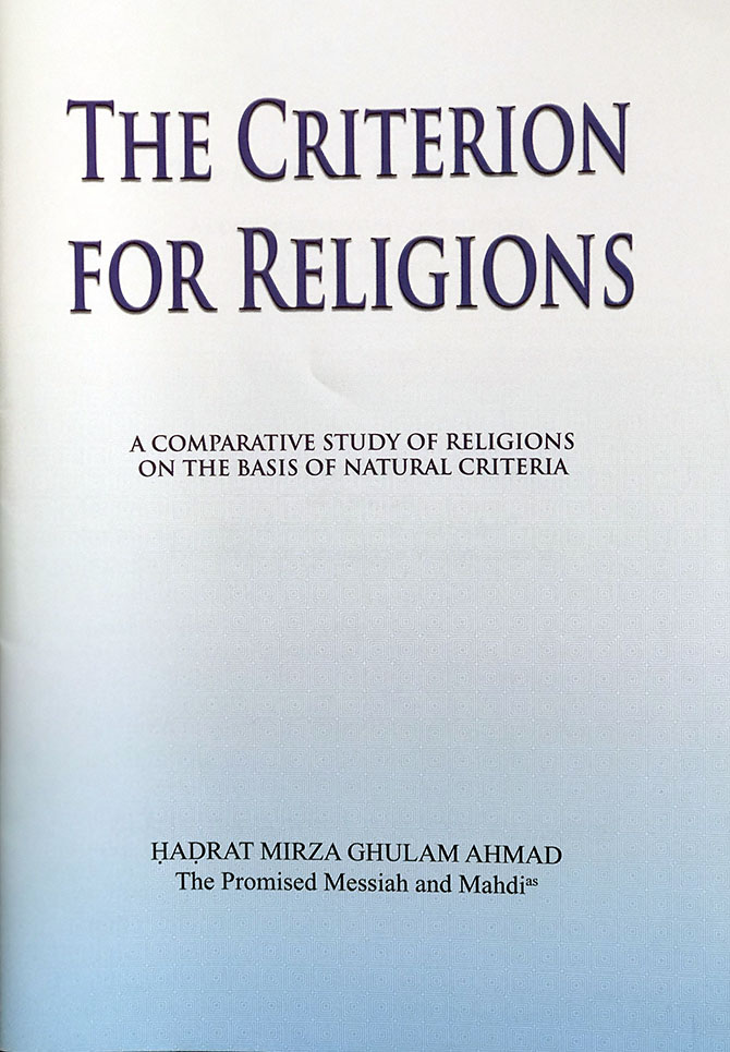 The Criterion for Religions