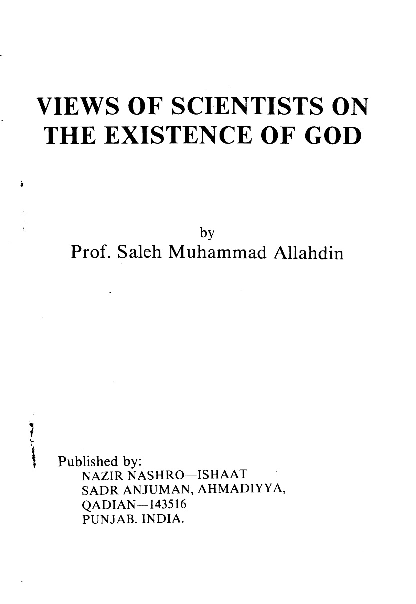 Views of Scientists on the Existence of God