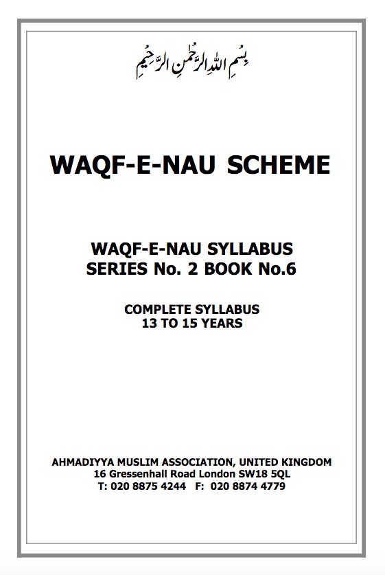 Waqf-e-Nau Syllabus – Series No. 2 Book No. 6